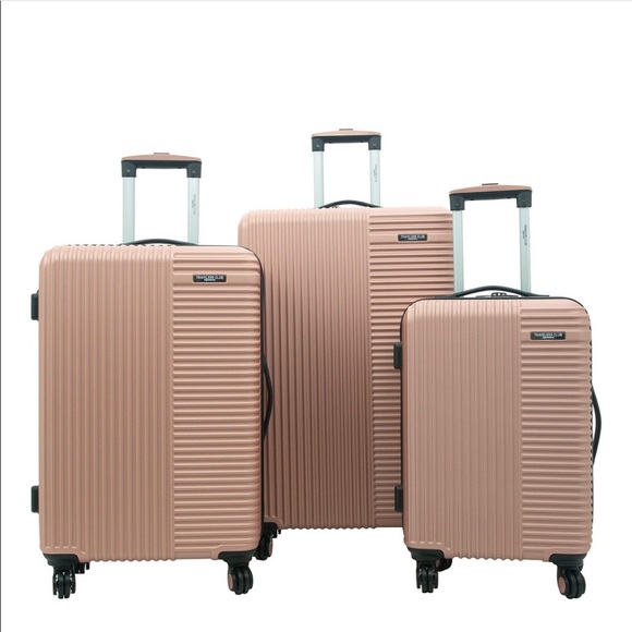 Travelers club basette 3 piece luggage set - Picture 1 of 8
